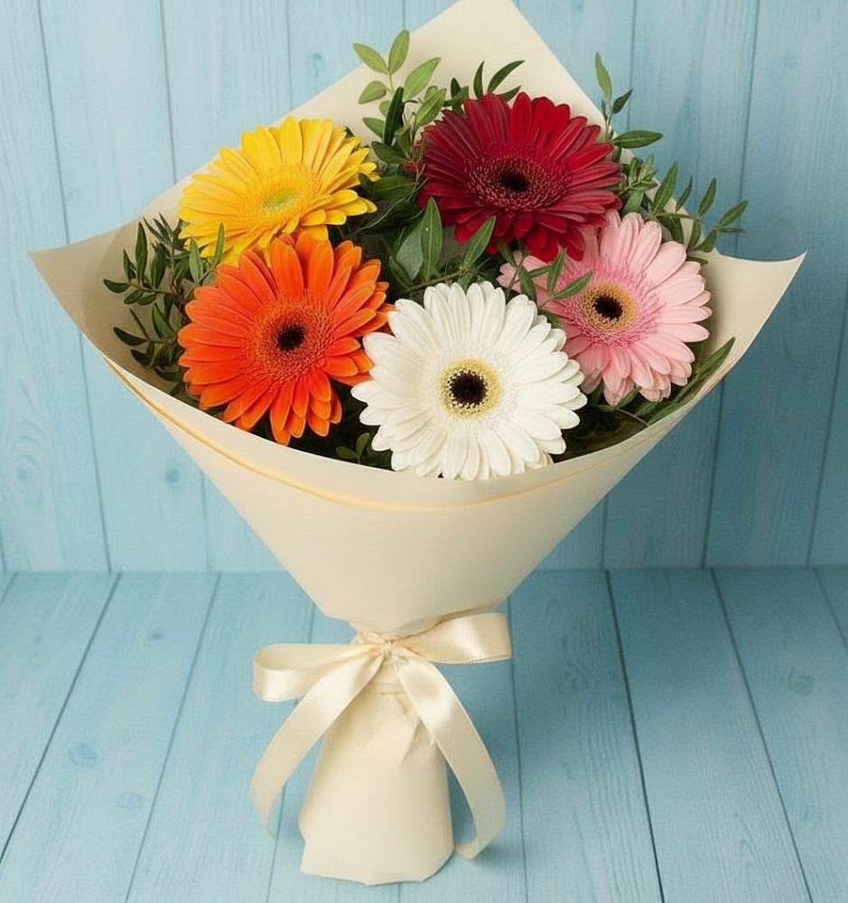 Букет цветов из: Герберы в Родниках Ивановской области