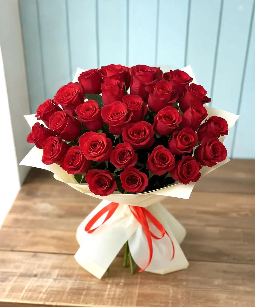 Букет 29 Красных роз в Родниках Ивановской области