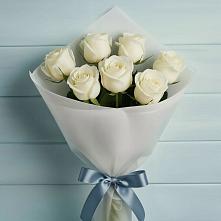 Букет 7 Белых роз Эдлесс Лав в Родниках Ивановской области