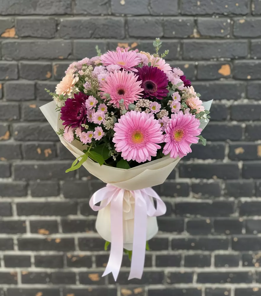 Букет цветов из: Герберы и Хризантемы в Родниках Ивановской области