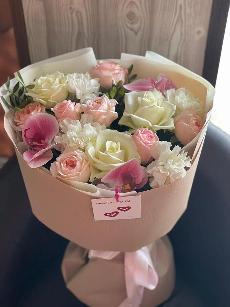 Букет цветов из: Орхидеи, Розы и Гвоздики в Родниках Ивановской области