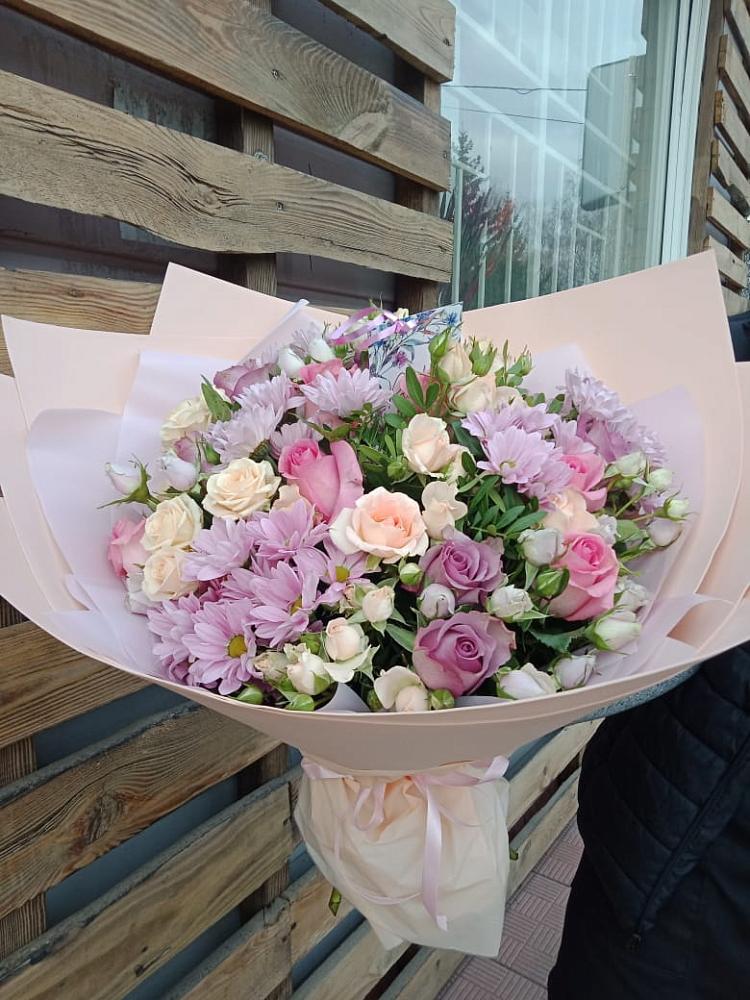 Букет цветов из: Розы и Хризантемы в Родниках Ивановской области