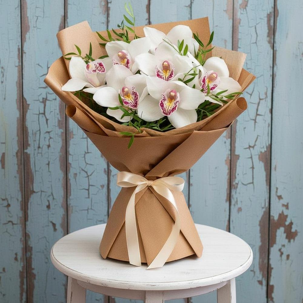Букет цветов из: Орхидеи и Розы в Родниках Ивановской области
