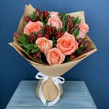 Букет цветов из:  Розы и Альстромерии #REPLACE_PRED# Родниках Ивановской области