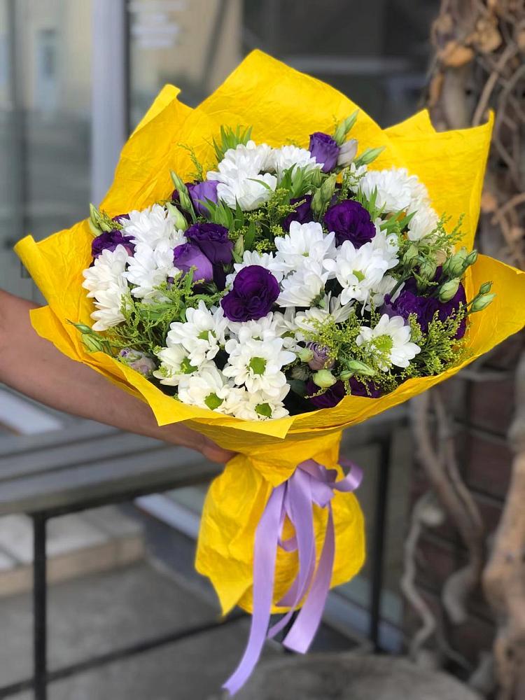 Букет цветов из: Ирисы, Хризантемы и Ромашки в Родниках Ивановской области