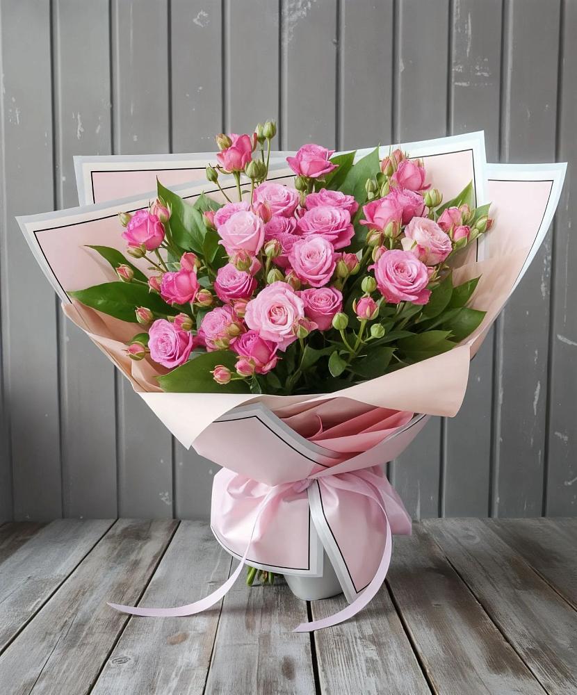 Букет Розовый кустик в Родниках Ивановской области