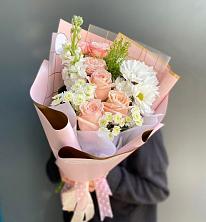 Букет цветов из:  Хризантемы и Розы в Родниках Ивановской области