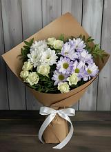 Букет цветов из:  Хризантемы и Розы в Родниках Ивановской области