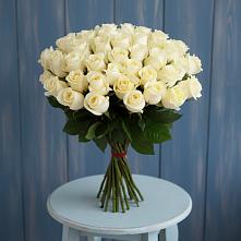 Букет 51 Белая роза Эдлесс Лав в Родниках Ивановской области