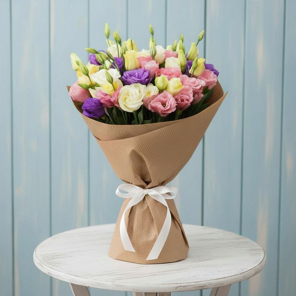 Букет цветов из: Лизиантусы в Родниках Ивановской области