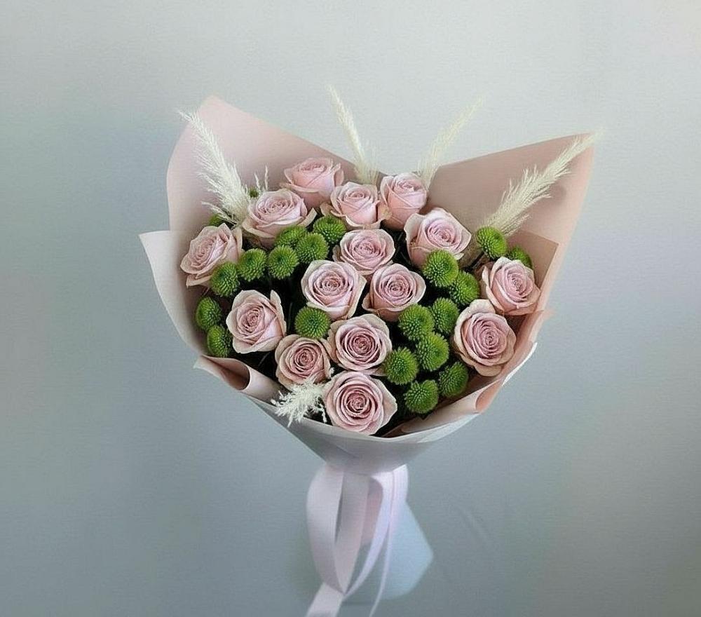 Букет цветов из: Розы и Хризантемы в Родниках Ивановской области