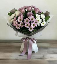 Букет цветов из:  Хризантемы и Розы в Родниках Ивановской области