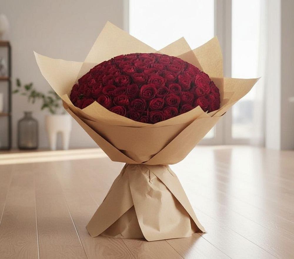 Букет 101 Красная роза в Родниках Ивановской области
