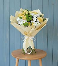 Букет цветов из:  Хризантемы и Розы в Родниках Ивановской области