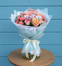 Букет цветов из:  Хризантемы и Розы в Родниках Ивановской области