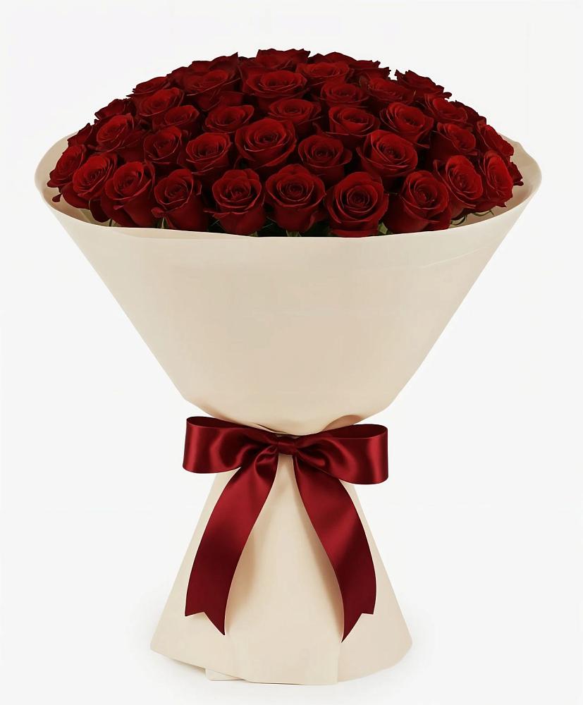 Букет 101 Бордовая роза Блэк Бакарра в Родниках Ивановской области