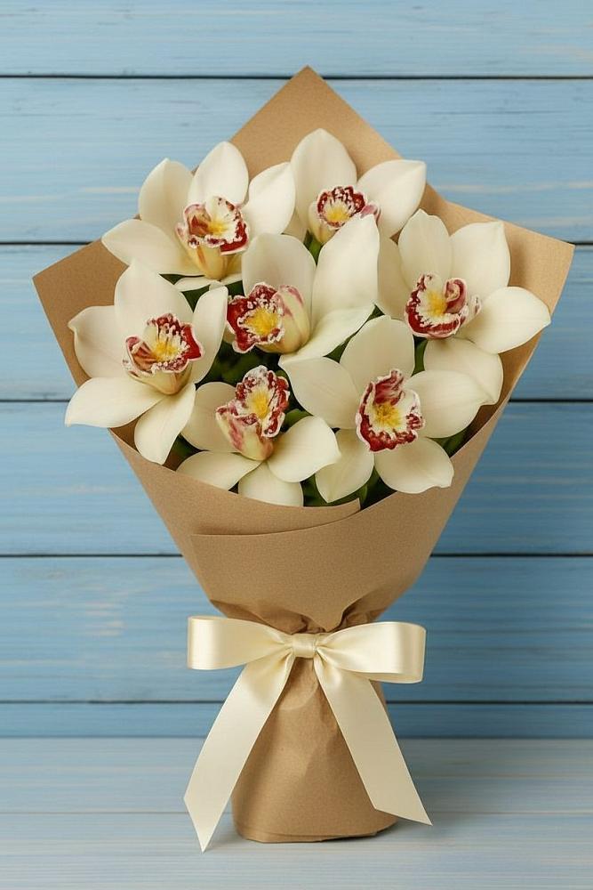 Букет цветов из: Орхидеи и Розы в Родниках Ивановской области