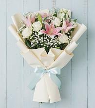 Букет цветов из:  Лилии в Родниках Ивановской области