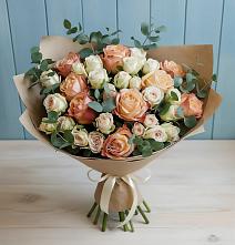 Букет цветов из:  Альстромерии и Розы в Родниках Ивановской области