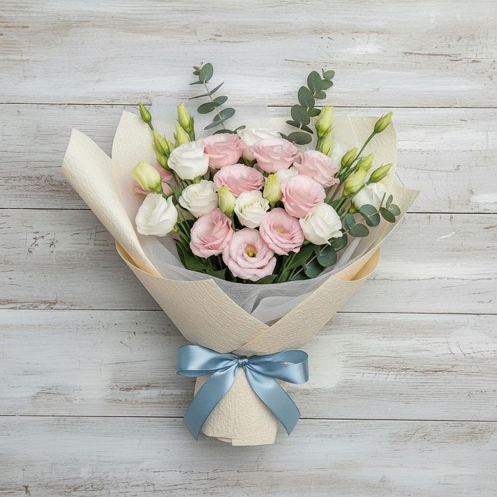 Букет цветов из: Лизиантусы в Родниках Ивановской области